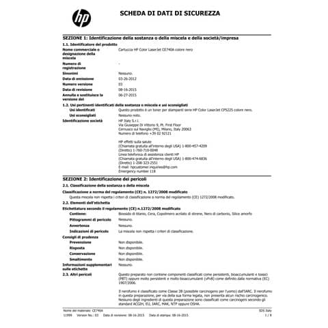 Toner 307A HP nero  CE740A